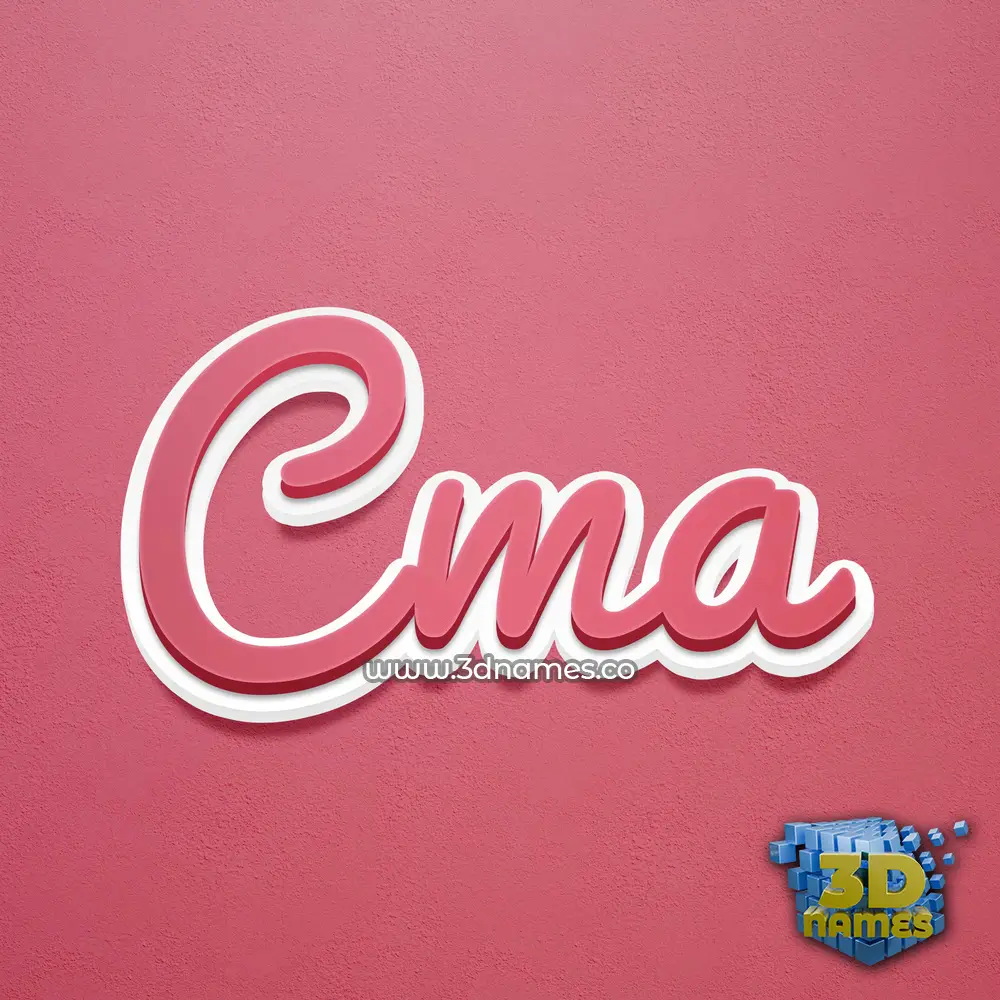 cma in Red Scribble style - 3D name wallpaper