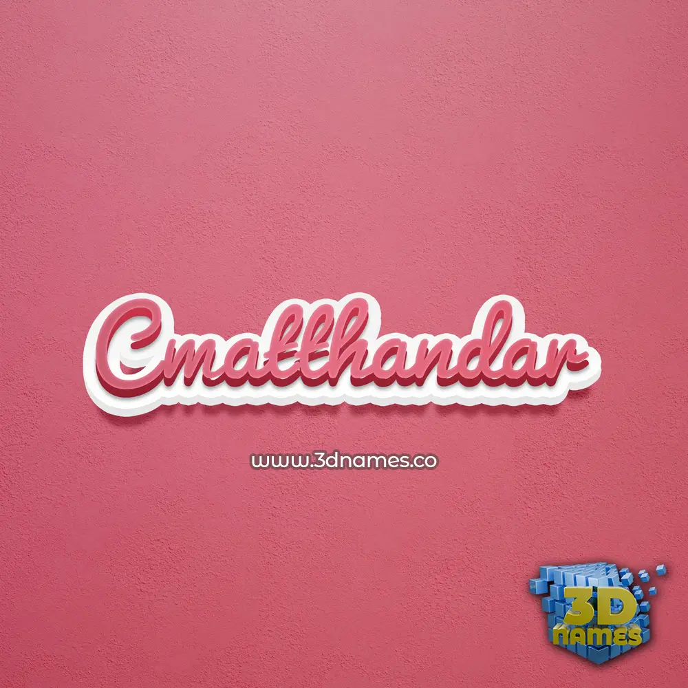 cmatthandar in Red Scribble style - 3D name wallpaper