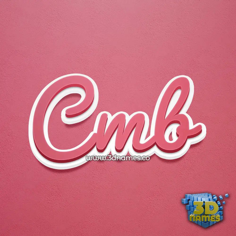 cmb in Red Scribble style - 3D name wallpaper