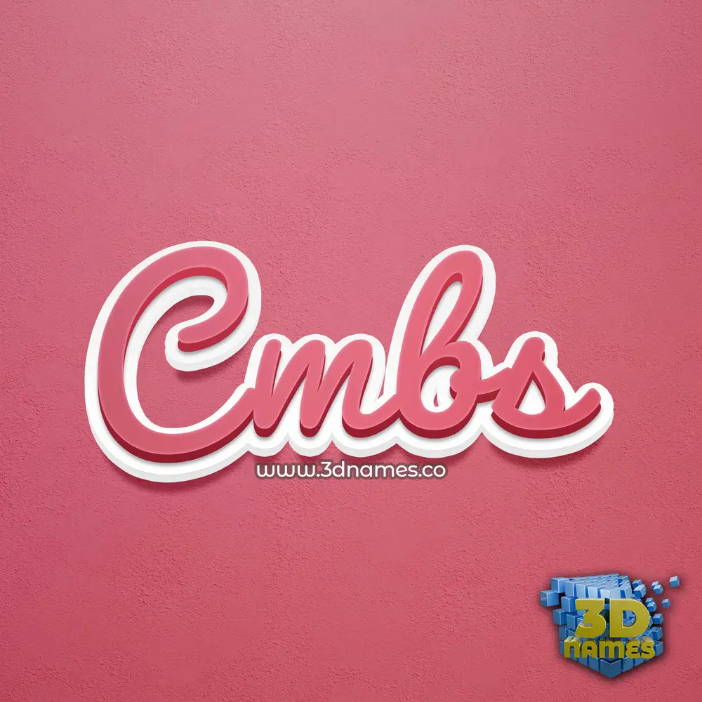 cmbs in Red Scribble style - 3D name wallpaper
