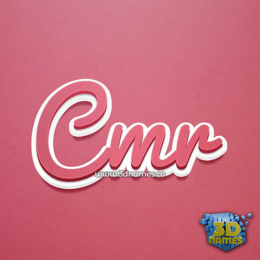 cmr in Red Scribble style - 3D name wallpaper