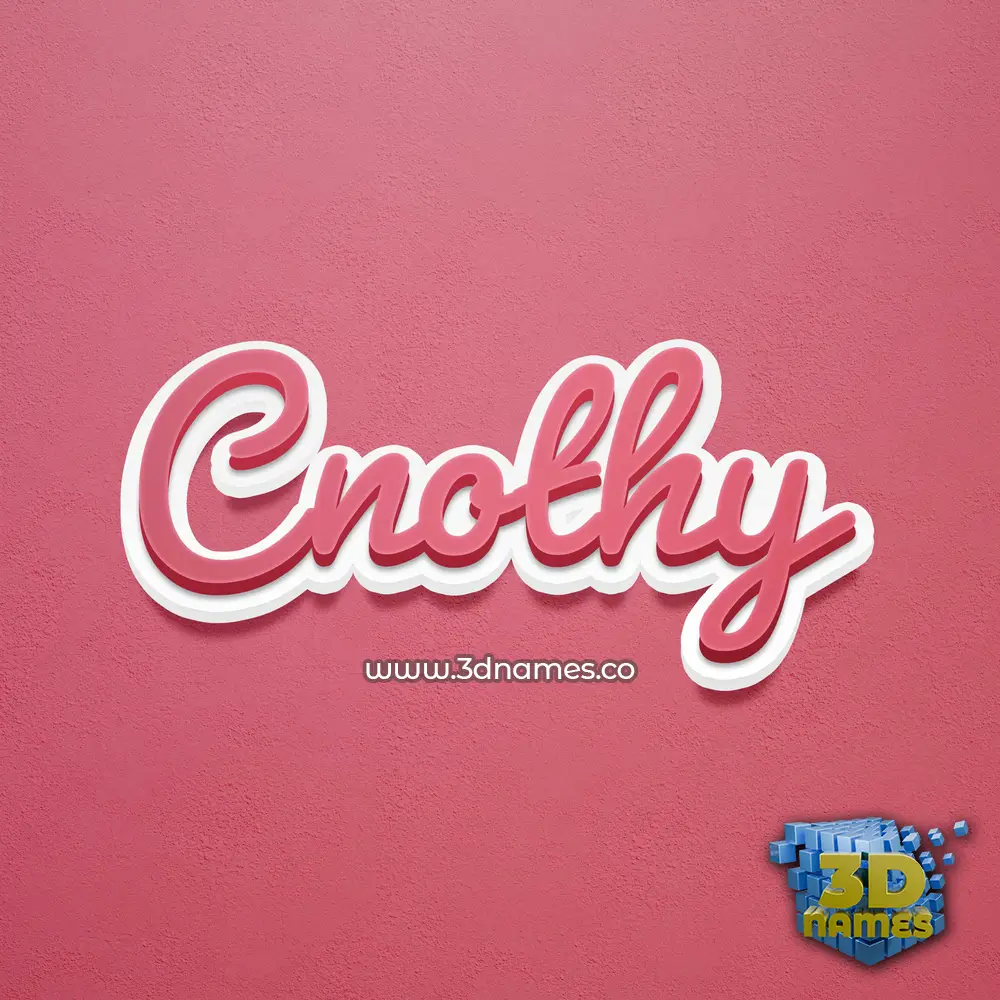 cnothy in Red Scribble style - 3D name wallpaper