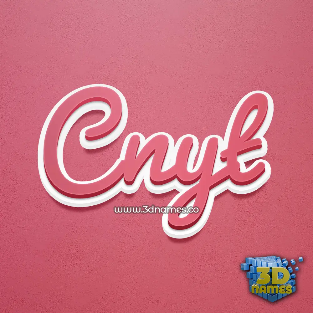cnyt in Red Scribble style - 3D name wallpaper