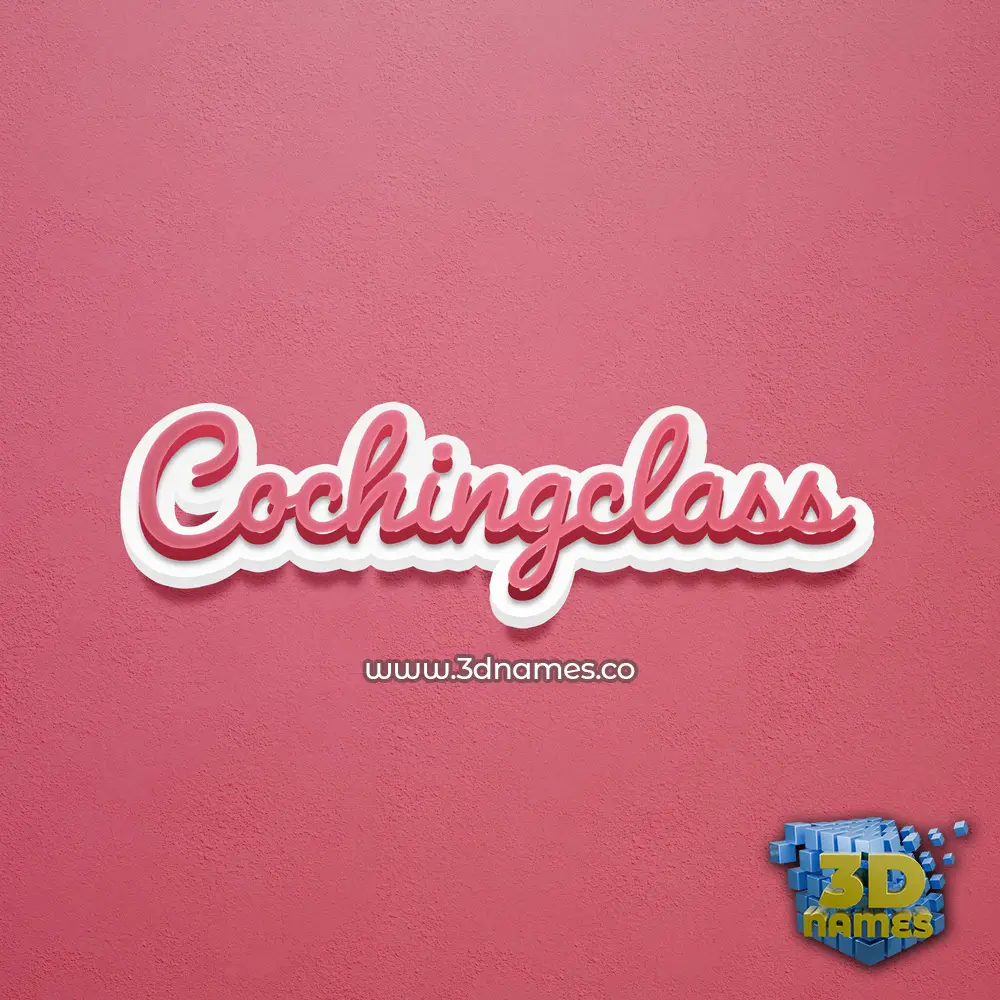 cochingclass in Red Scribble style - 3D name wallpaper
