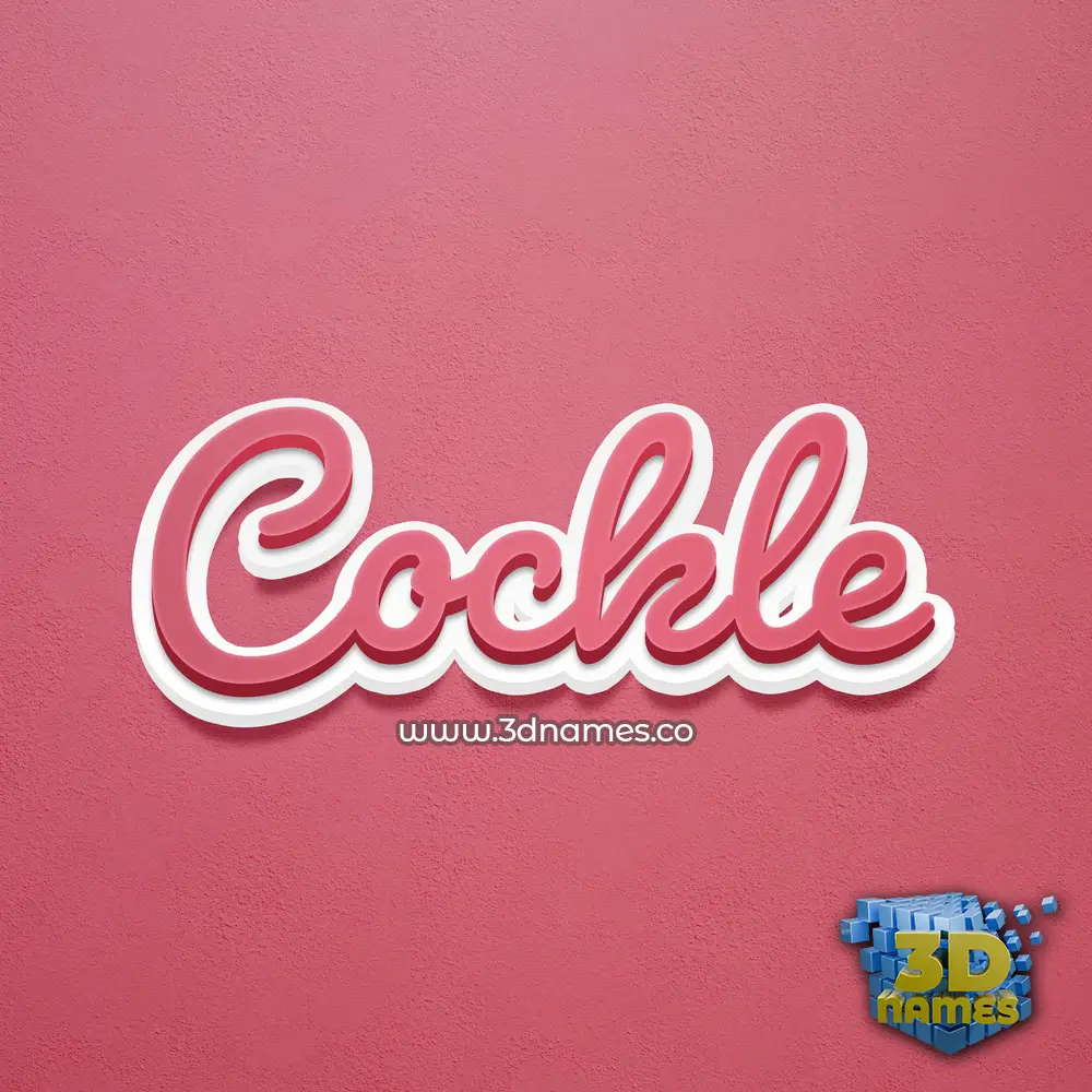 cockle in Red Scribble style - 3D name wallpaper