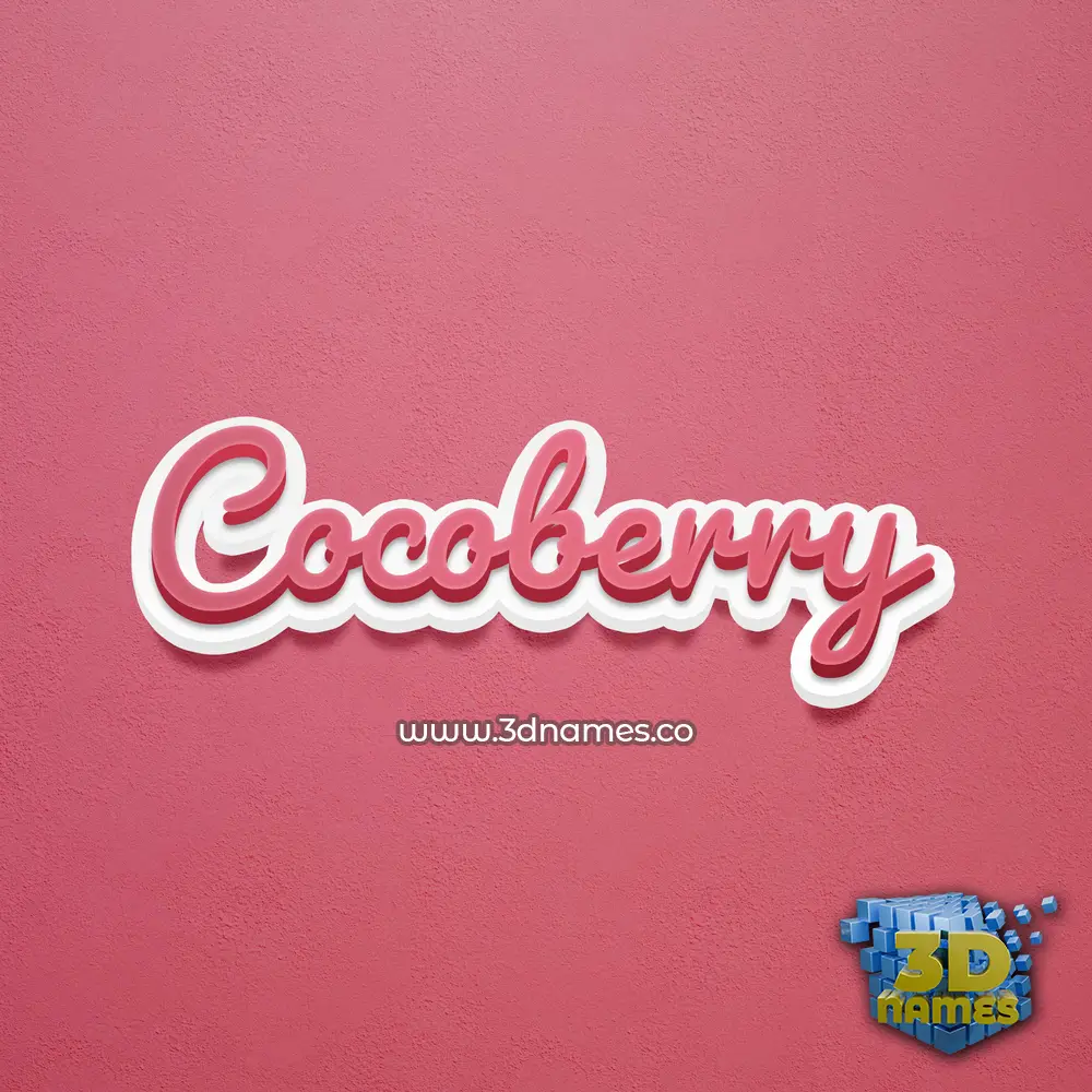 cocoberry in Red Scribble style - 3D name wallpaper