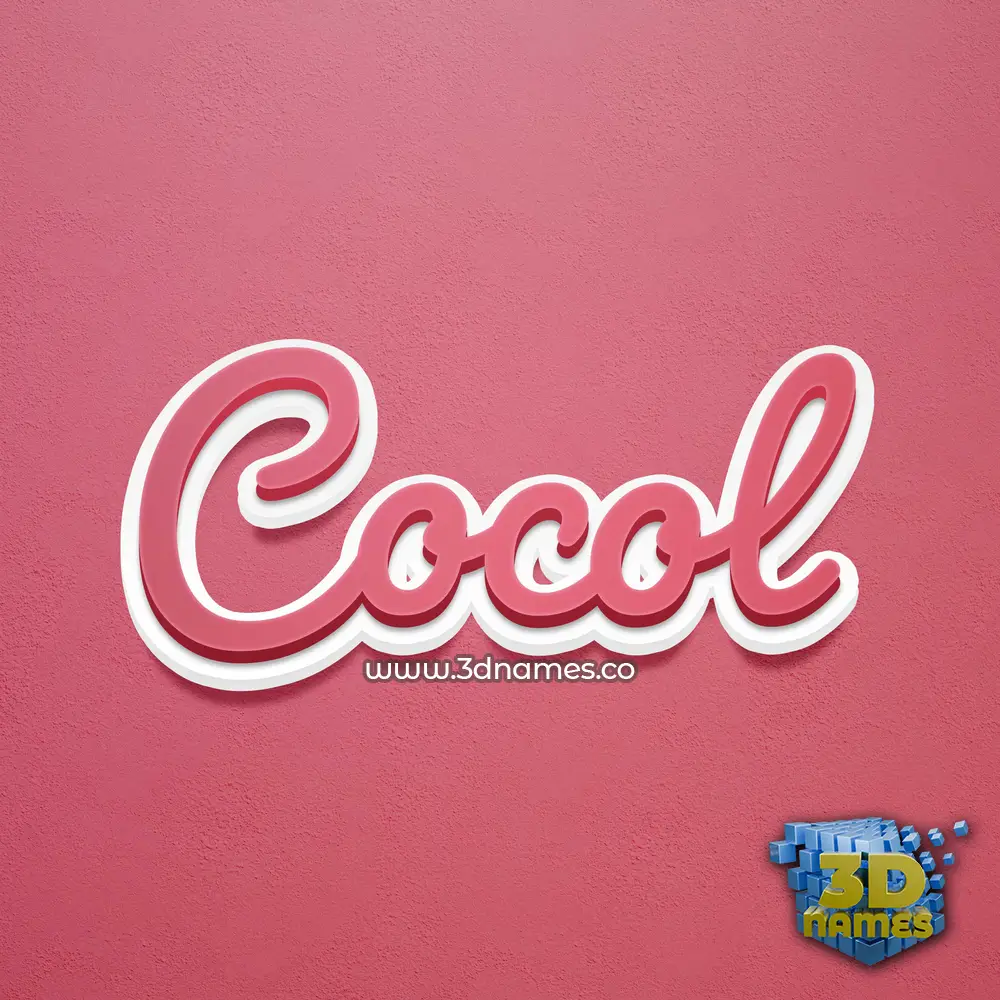 cocol in Red Scribble style - 3D name wallpaper