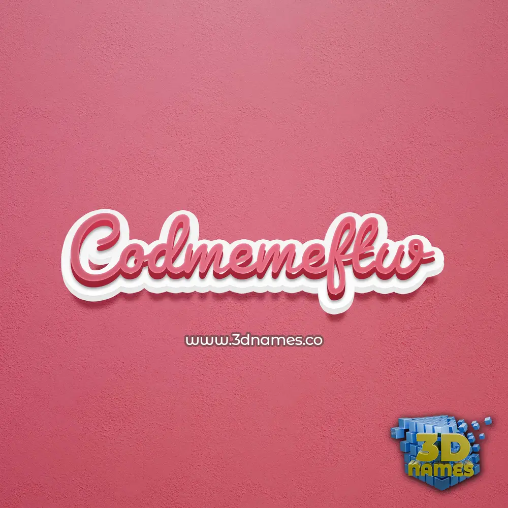 codmemeftw in Red Scribble style - 3D name wallpaper