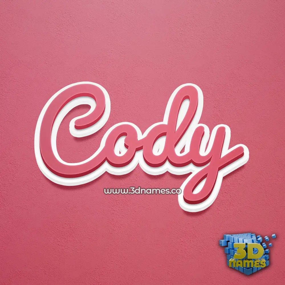 cody in Red Scribble style - 3D name wallpaper