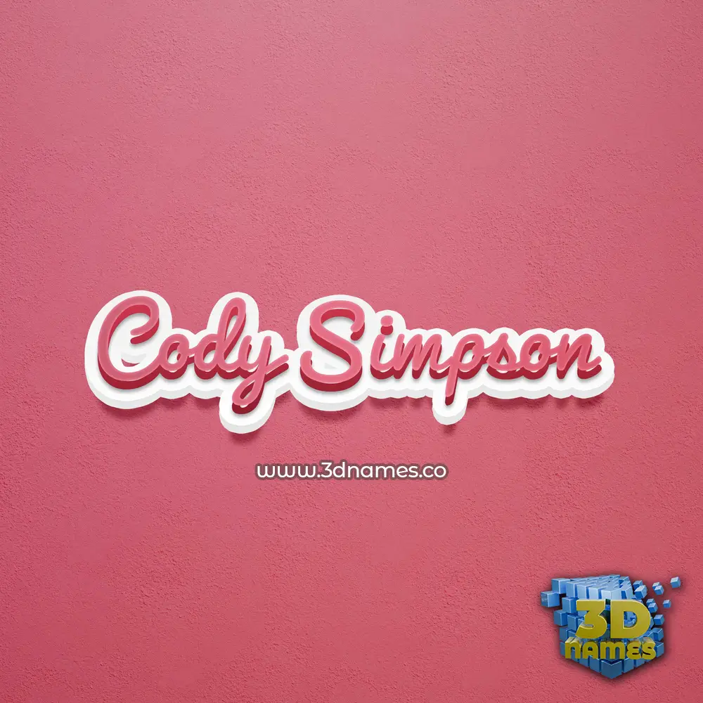 cody simpson in Red Scribble style - 3D name wallpaper