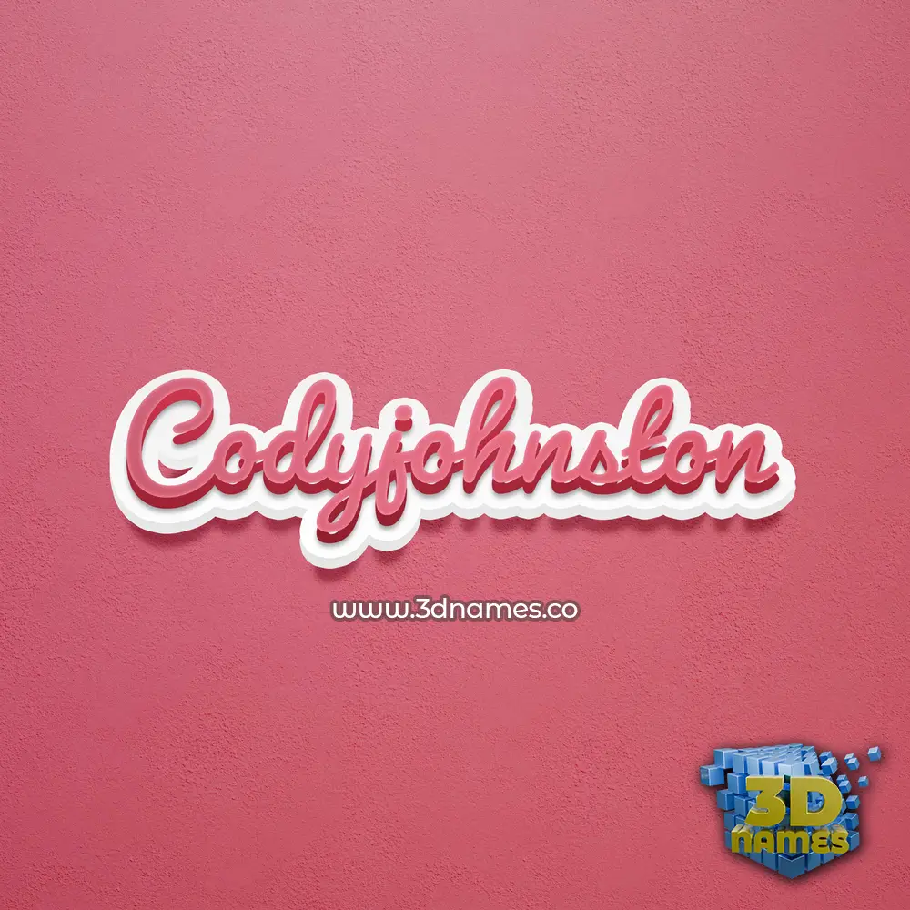 codyjohnston in Red Scribble style - 3D name wallpaper