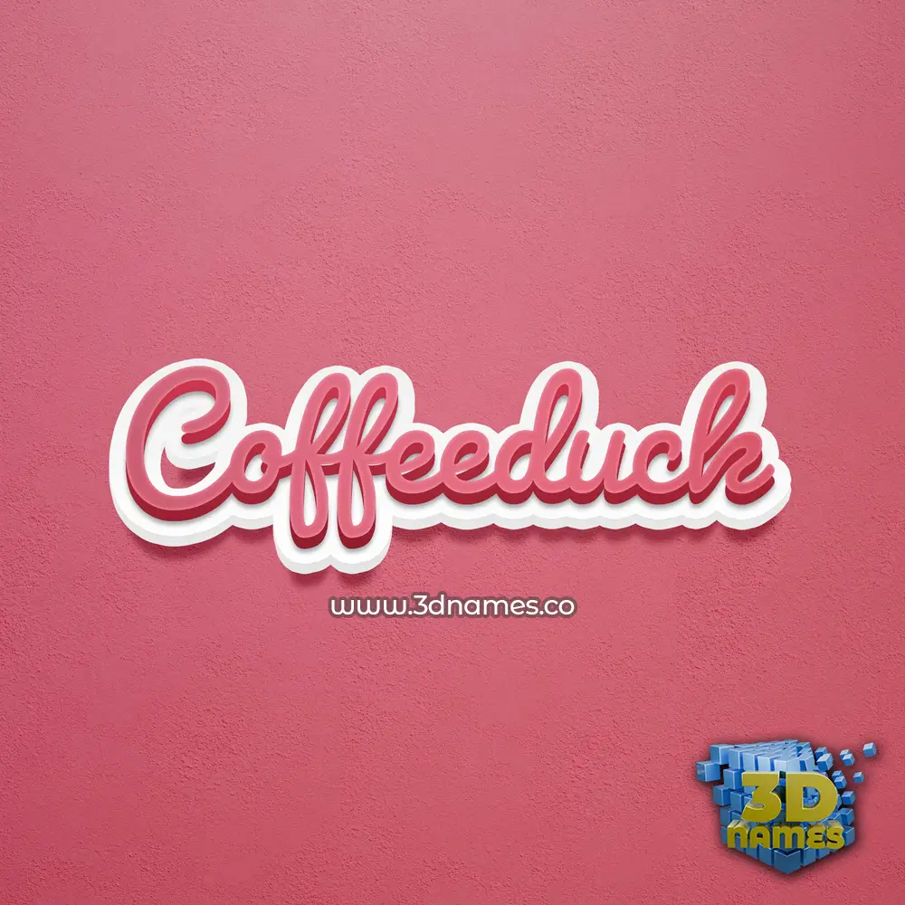 coffeeduck in Red Scribble style - 3D name wallpaper