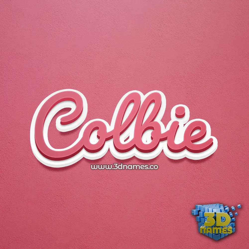 colbie in Red Scribble style - 3D name wallpaper