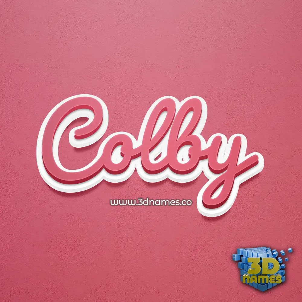 colby in Red Scribble style - 3D name wallpaper