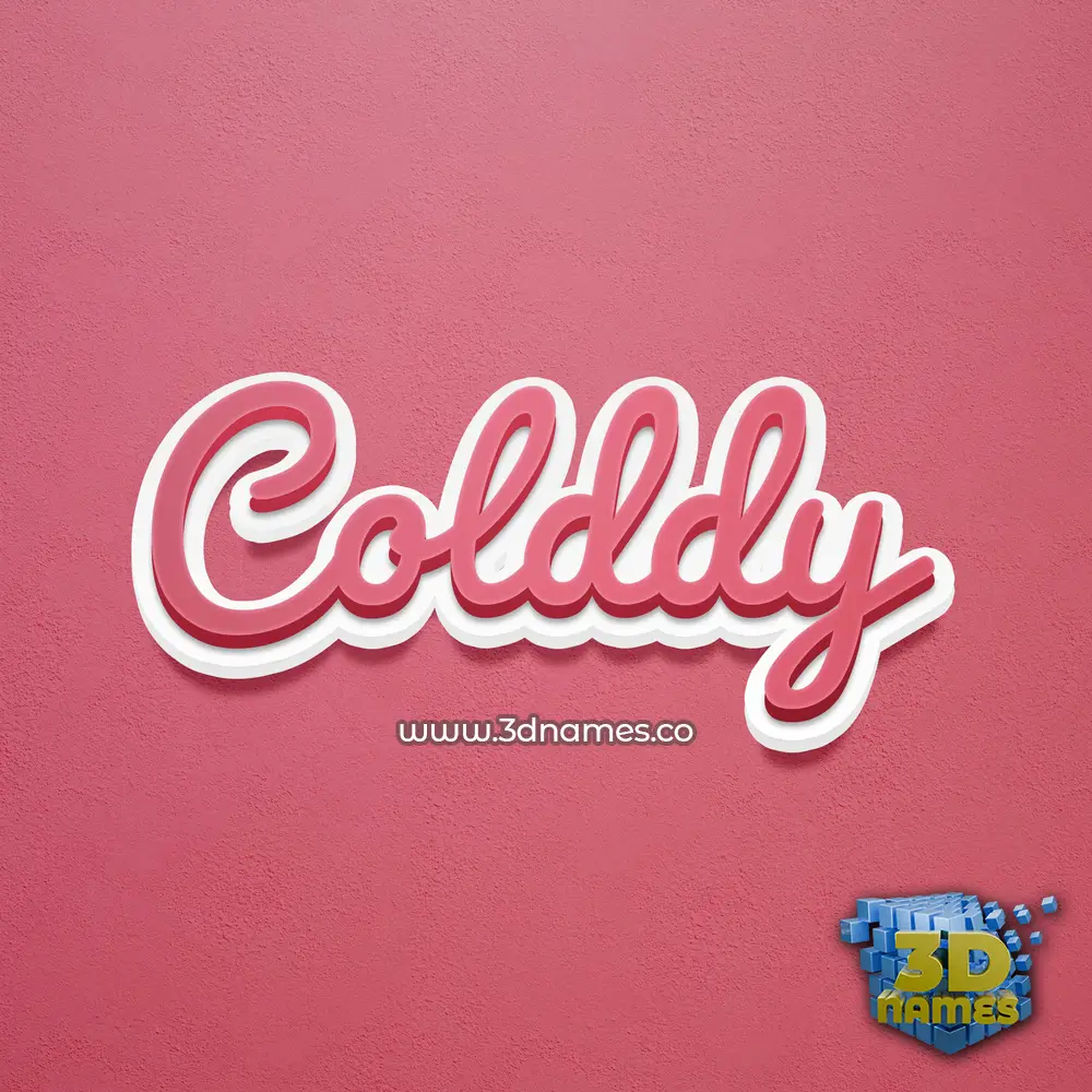 colddy in Red Scribble style - 3D name wallpaper