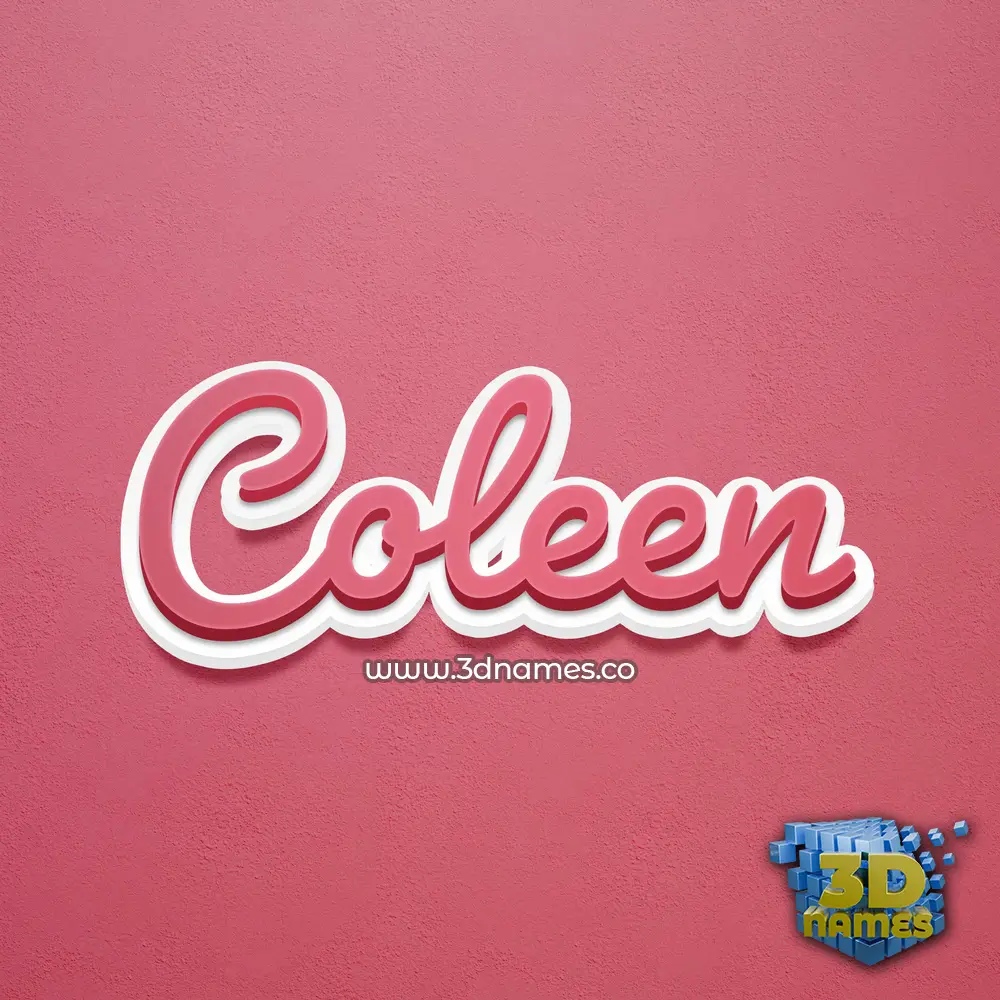 coleen in Red Scribble style - 3D name wallpaper
