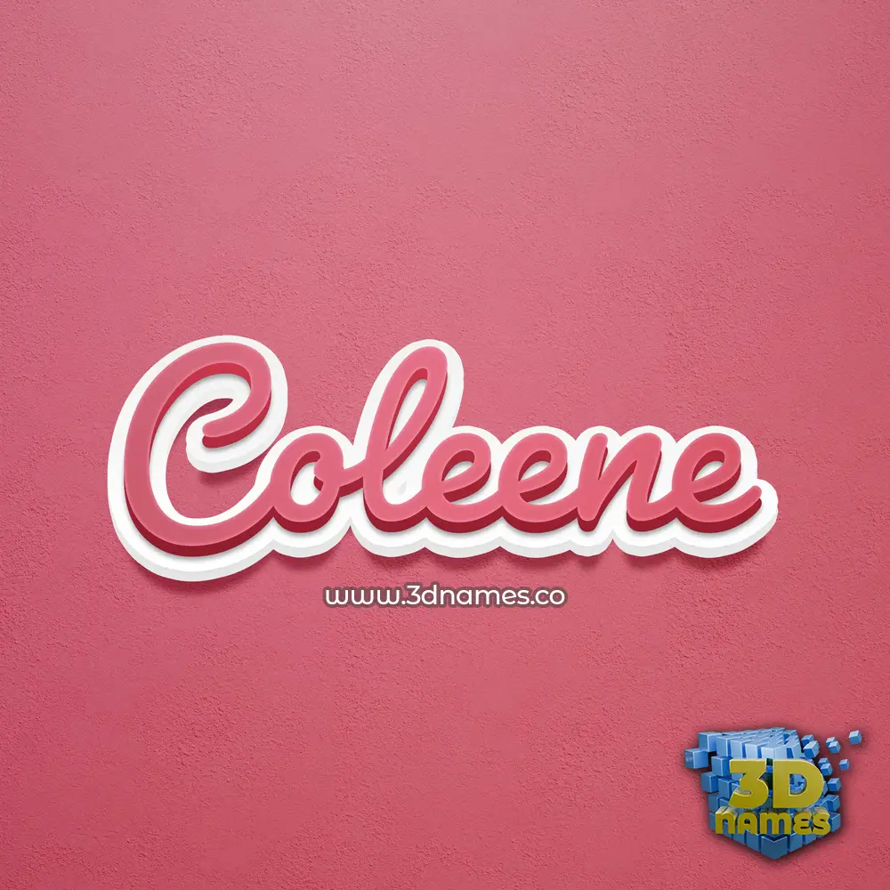 coleene in Red Scribble style - 3D name wallpaper