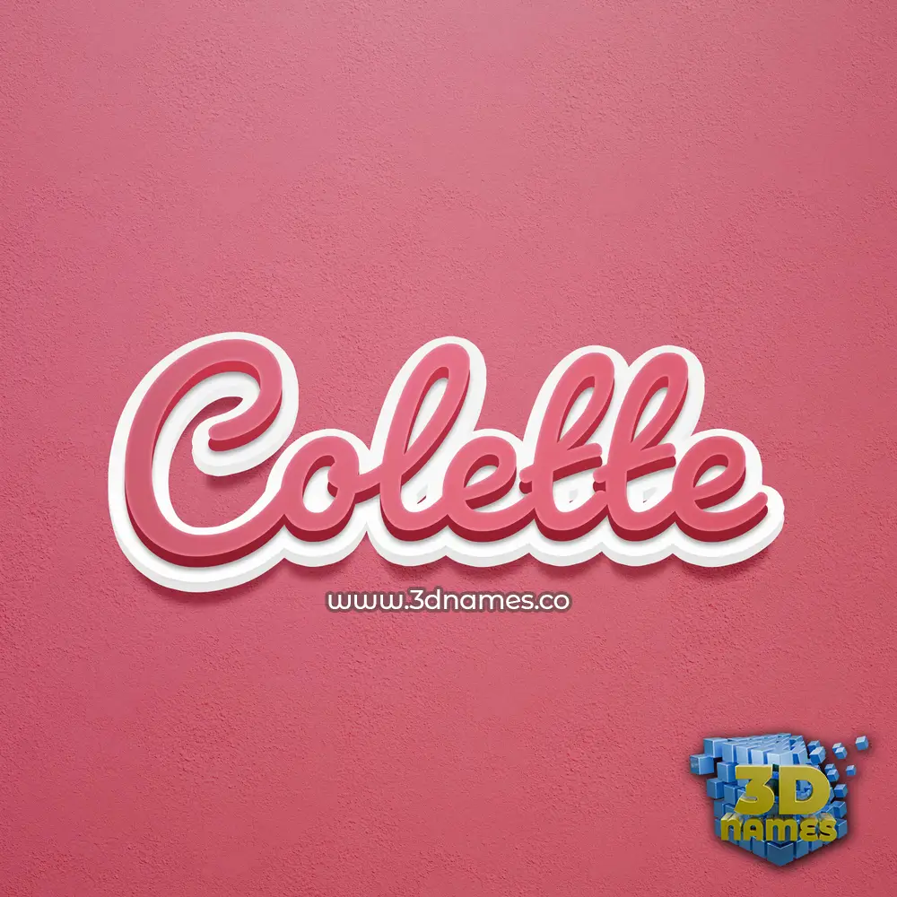 colette in Red Scribble style - 3D name wallpaper