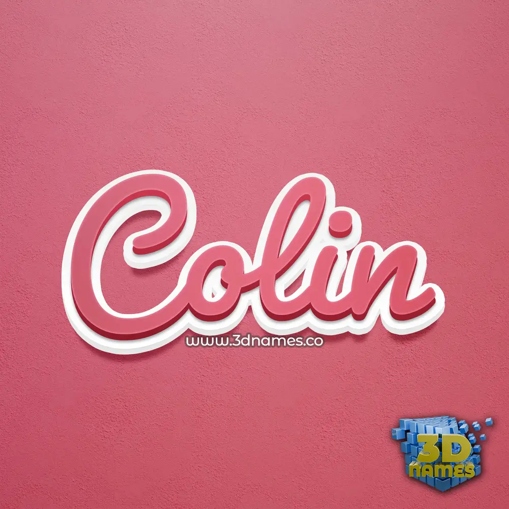 colin in Red Scribble style - 3D name wallpaper