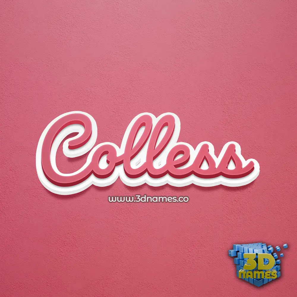 colless in Red Scribble style - 3D name wallpaper