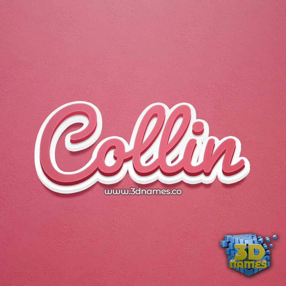 collin in Red Scribble style - 3D name wallpaper