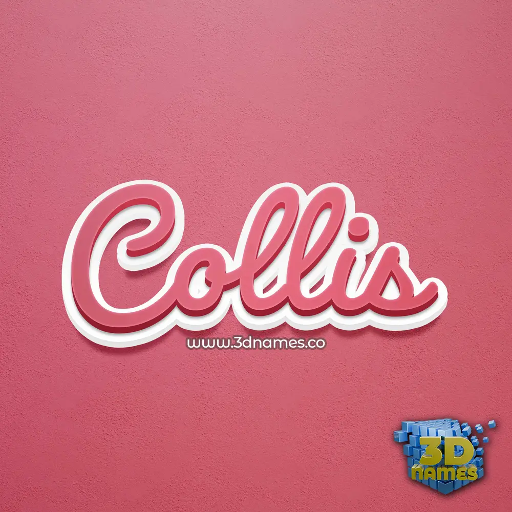 collis in Red Scribble style - 3D name wallpaper