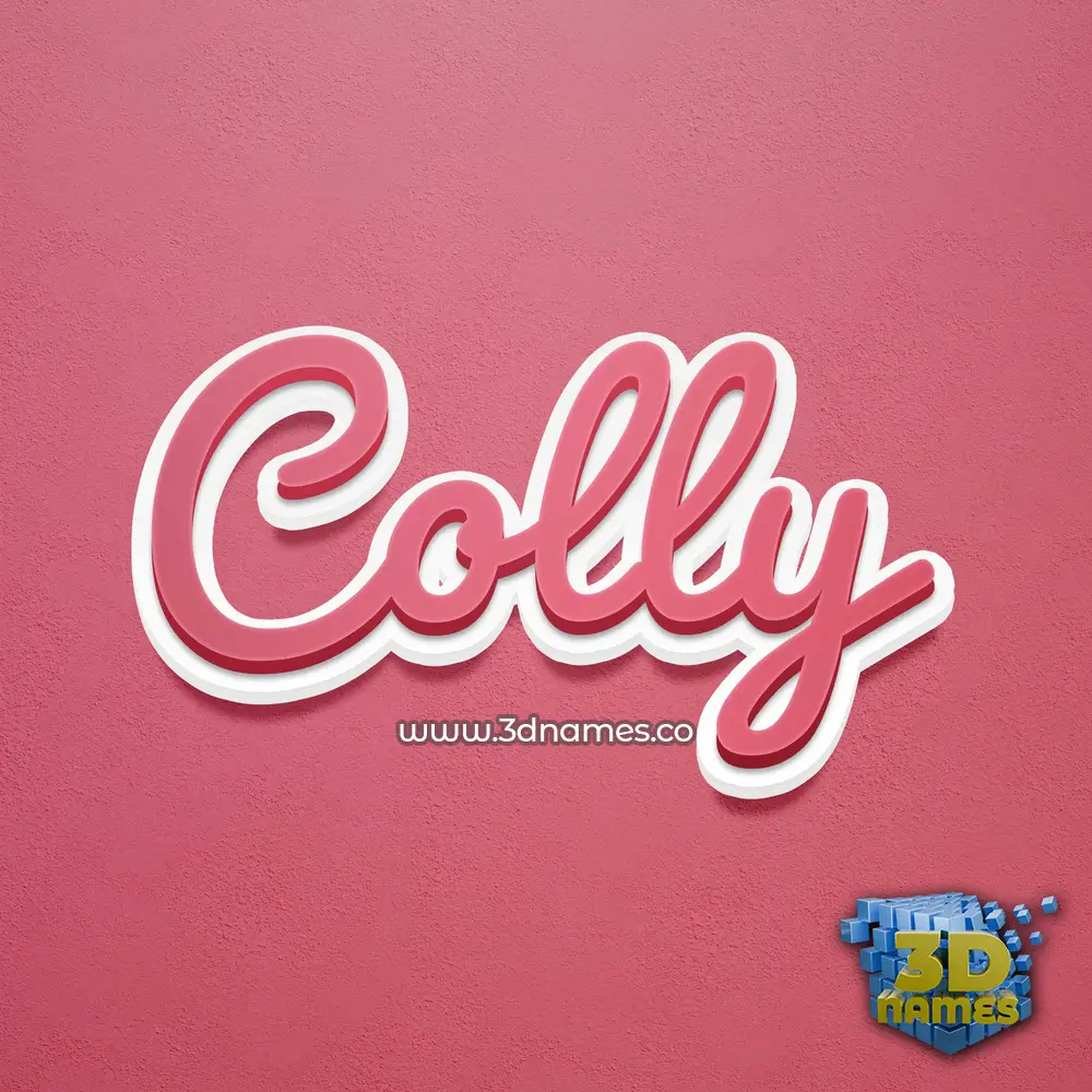 colly in Red Scribble style - 3D name wallpaper