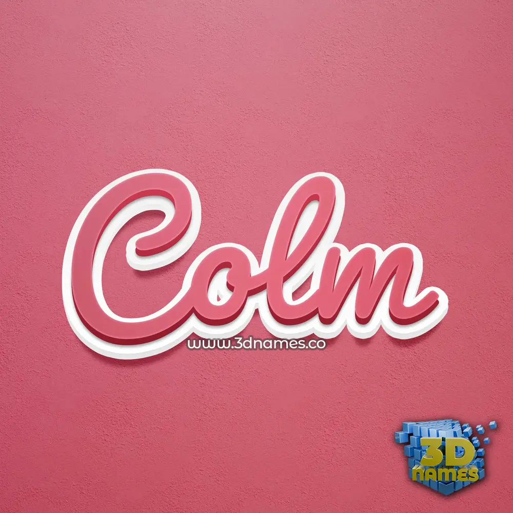 colm in Red Scribble style - 3D name wallpaper