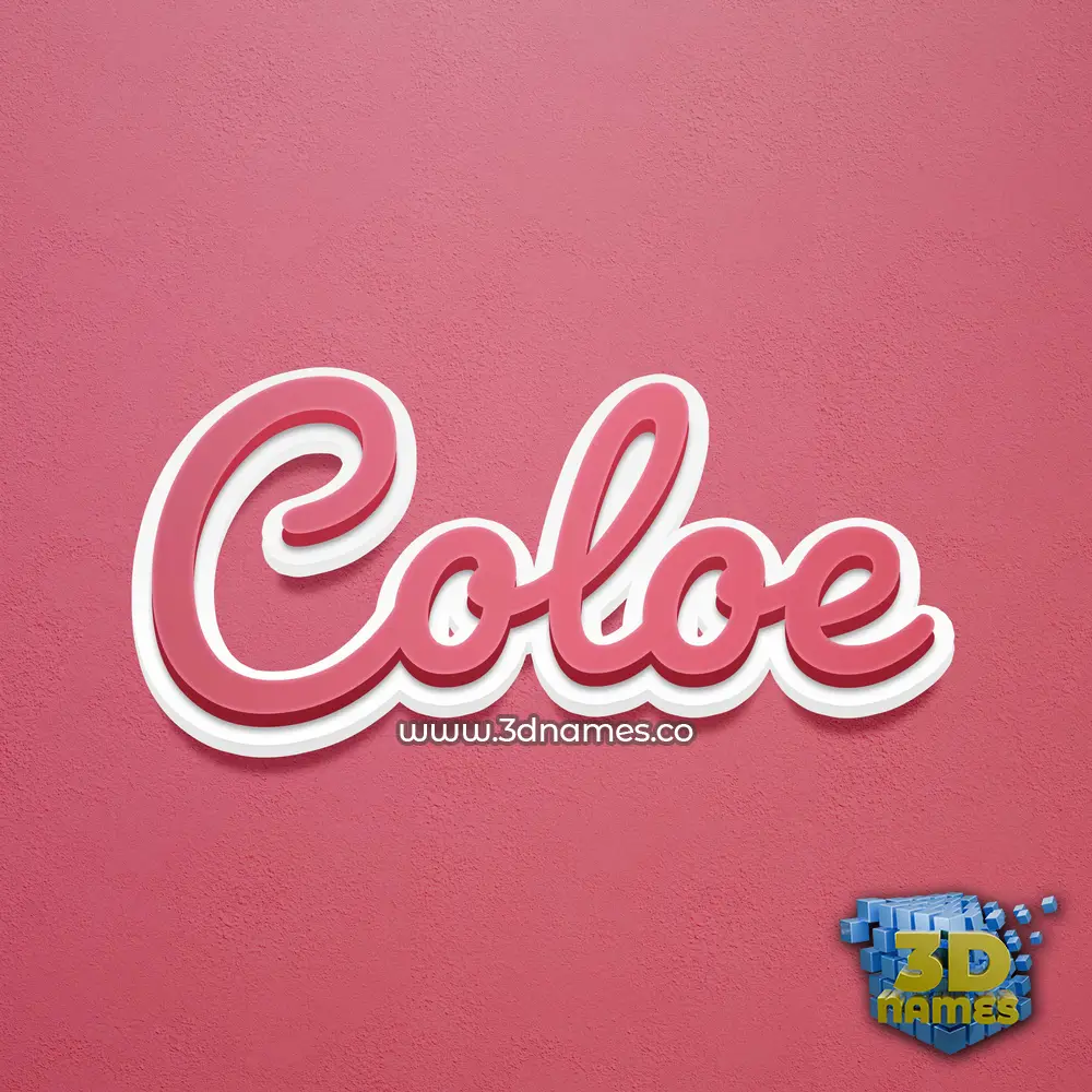 coloe in Red Scribble style - 3D name wallpaper