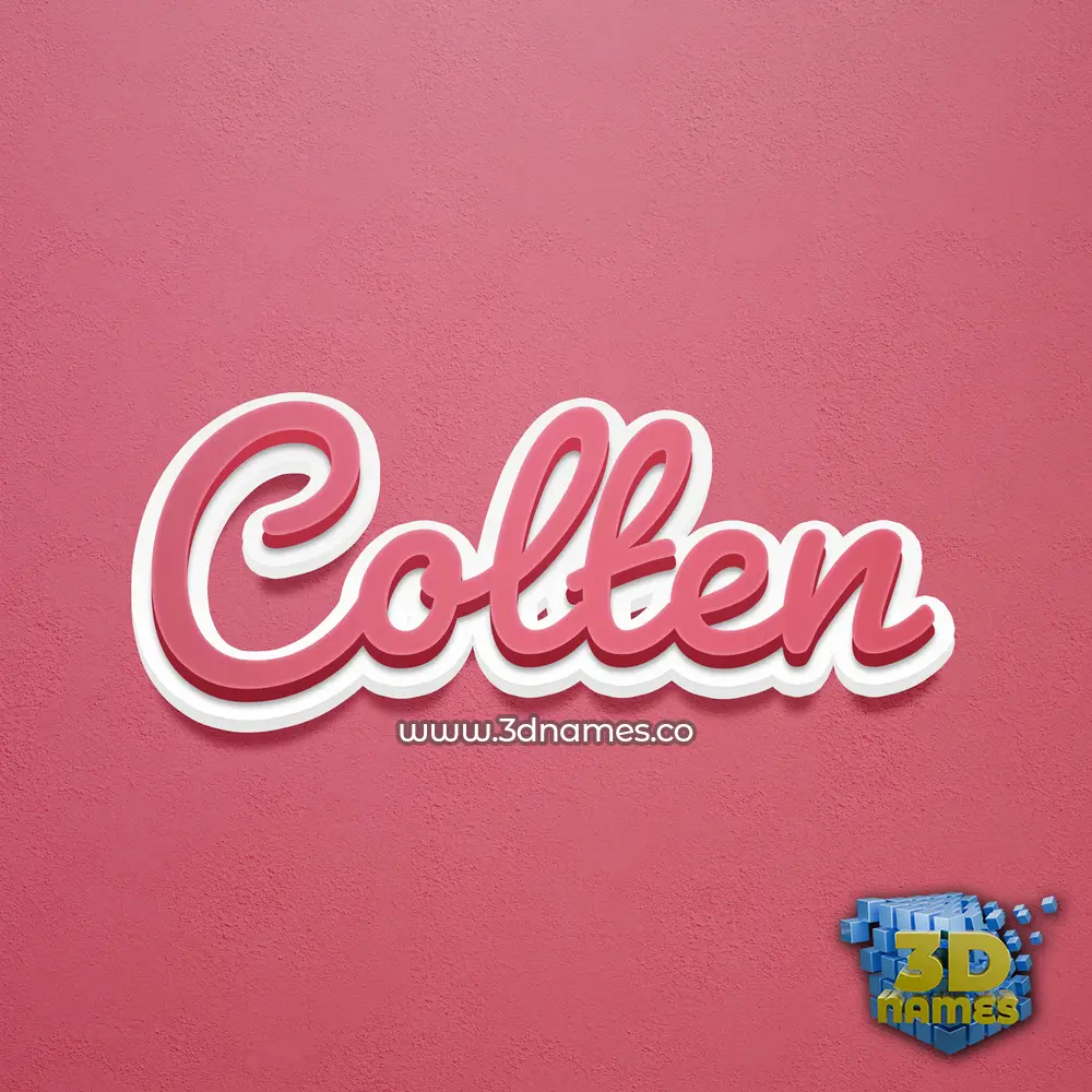 colten in Red Scribble style - 3D name wallpaper