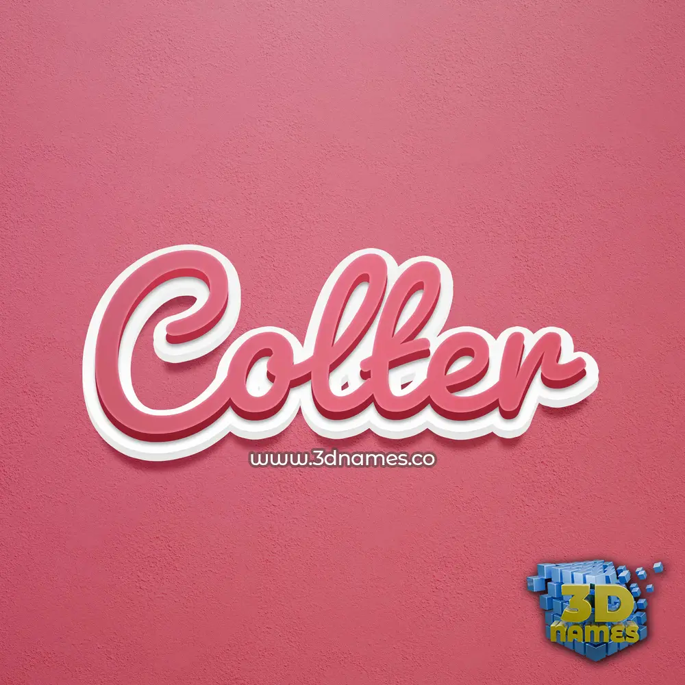 colter in Red Scribble style - 3D name wallpaper