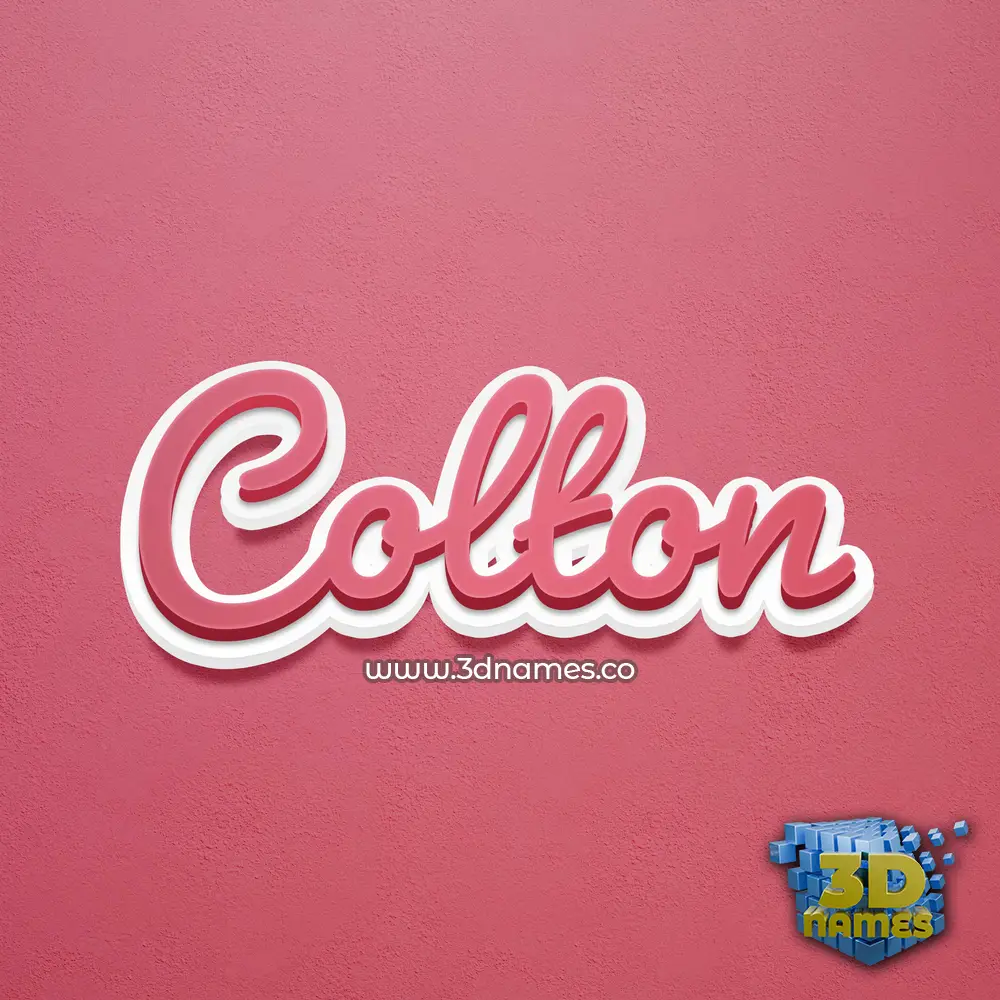 colton in Red Scribble style - 3D name wallpaper