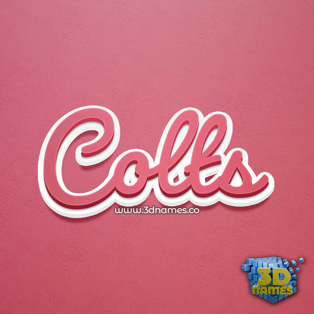 colts in Red Scribble style - 3D name wallpaper
