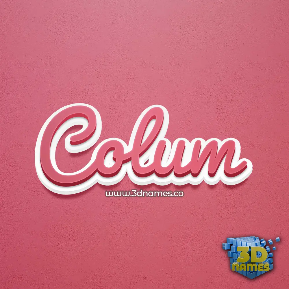 colum in Red Scribble style - 3D name wallpaper