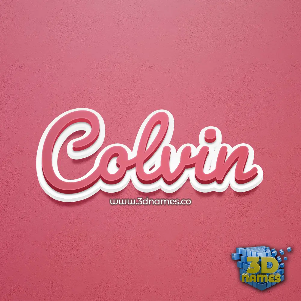 colvin in Red Scribble style - 3D name wallpaper