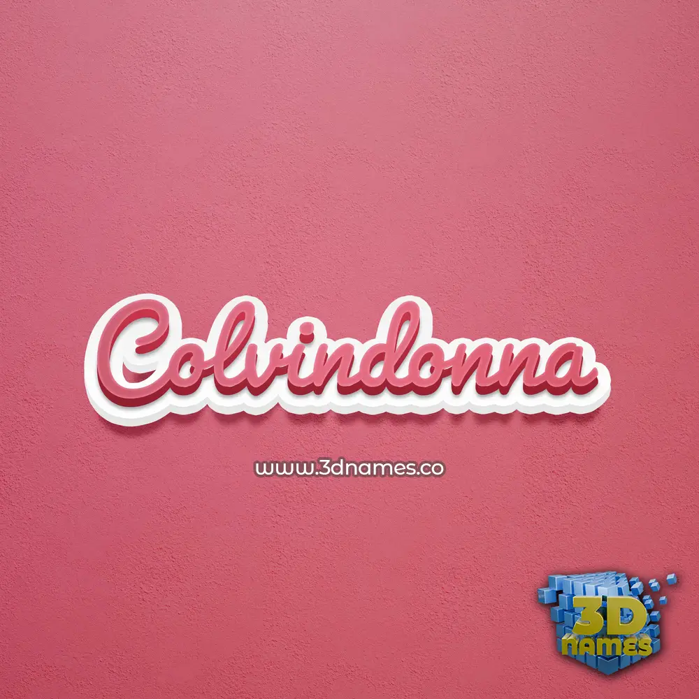 colvindonna in Red Scribble style - 3D name wallpaper