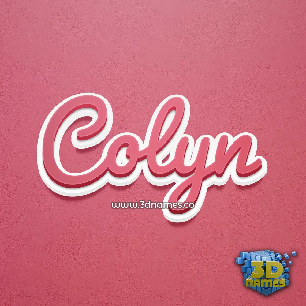 colyn in Red Scribble style - 3D name wallpaper