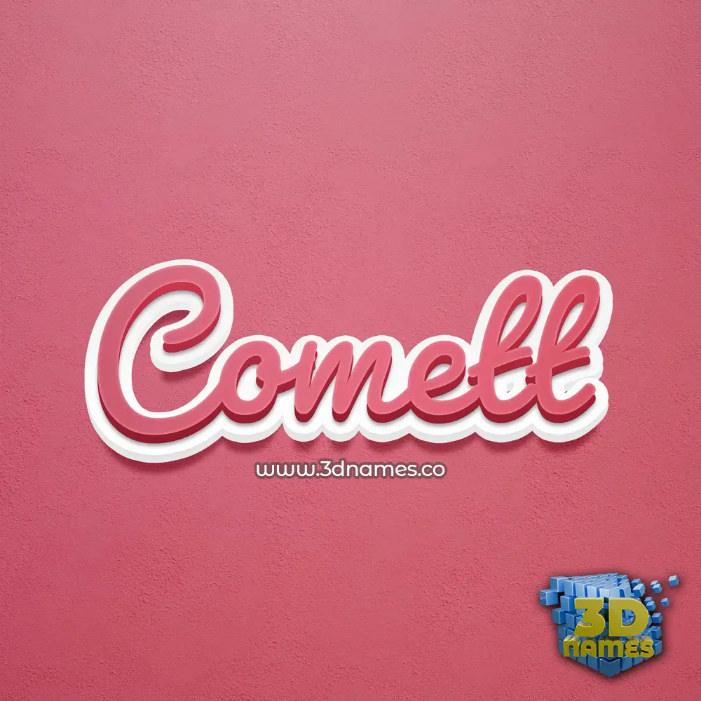 comett in Red Scribble style - 3D name wallpaper