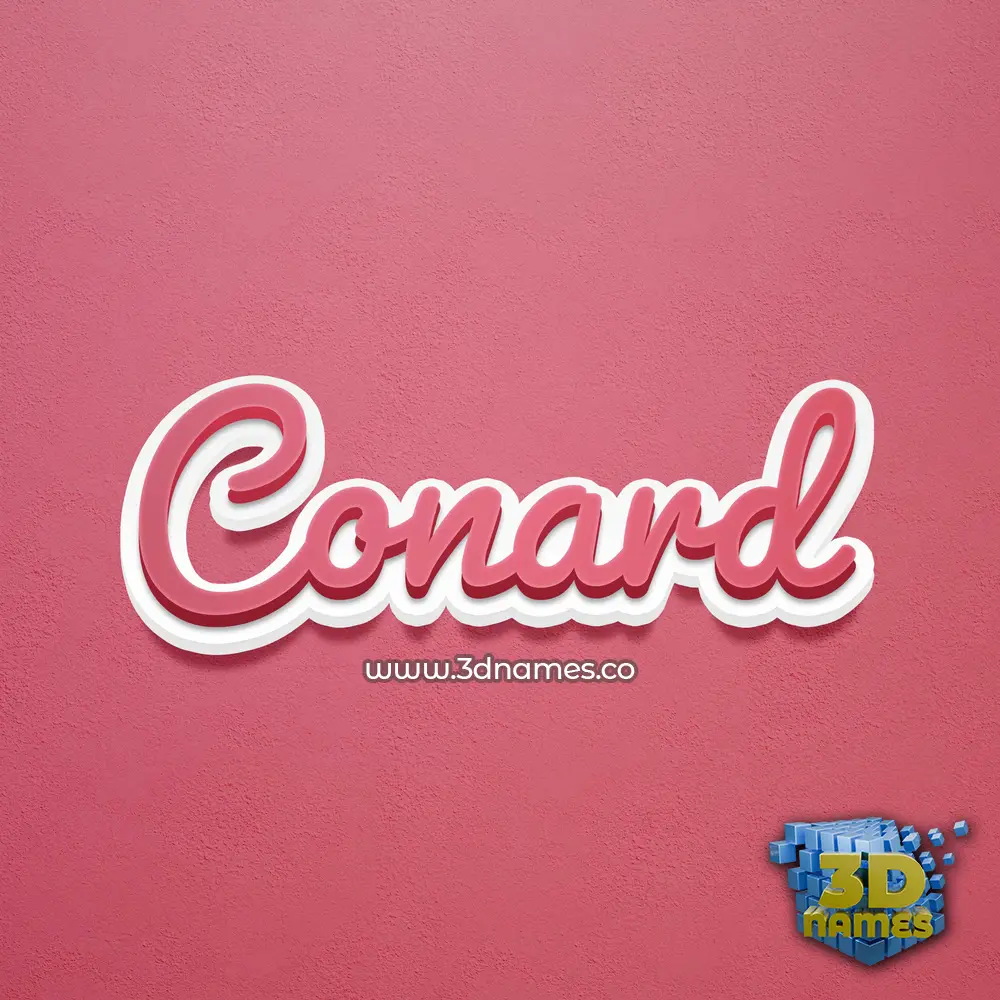 conard in Red Scribble style - 3D name wallpaper