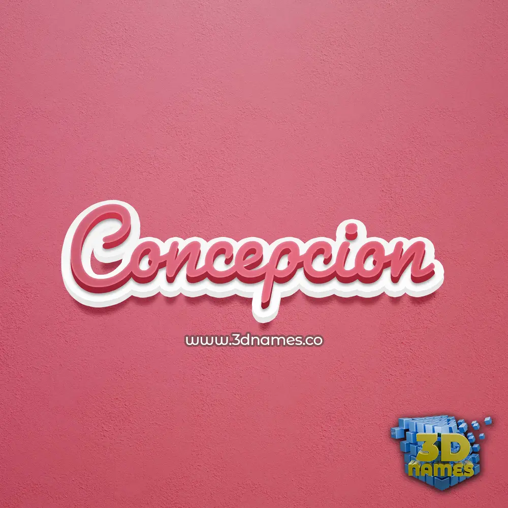 concepcion in Red Scribble style - 3D name wallpaper
