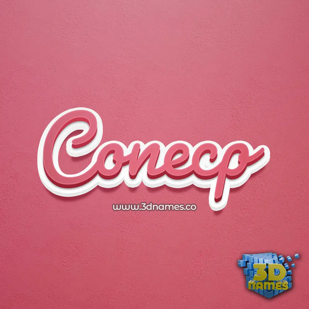 conecp in Red Scribble style - 3D name wallpaper