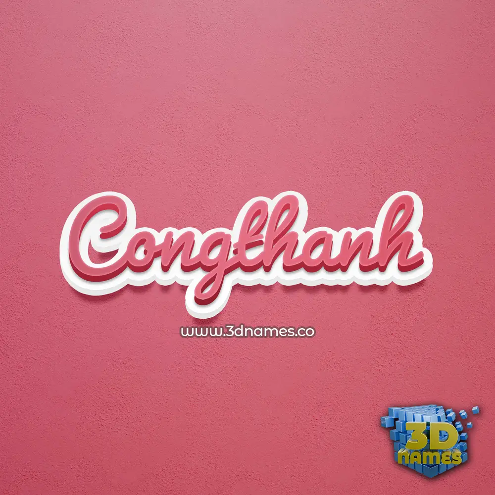 congthanh in Red Scribble style - 3D name wallpaper