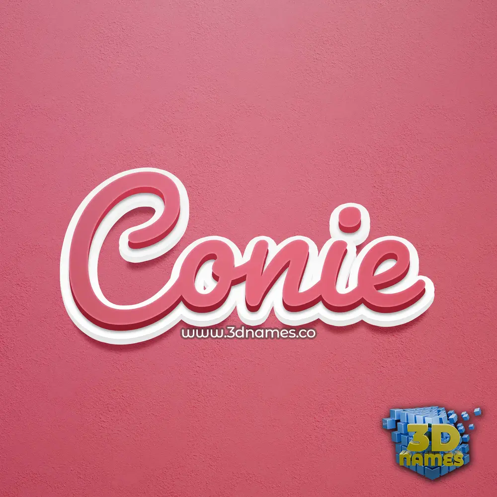 conie in Red Scribble style - 3D name wallpaper