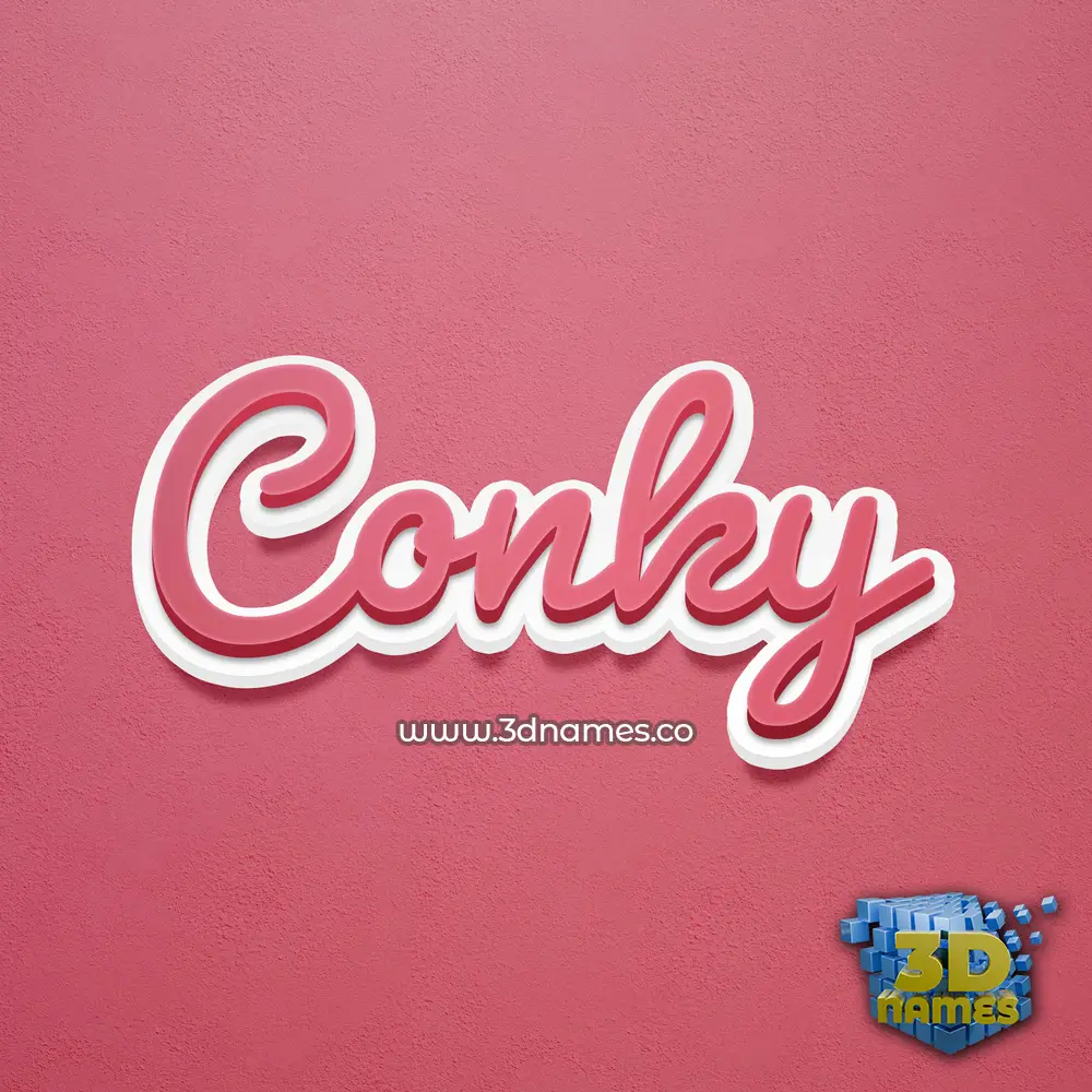 conky in Red Scribble style - 3D name wallpaper
