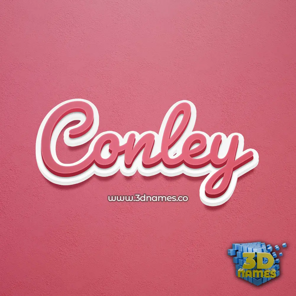 conley in Red Scribble style - 3D name wallpaper
