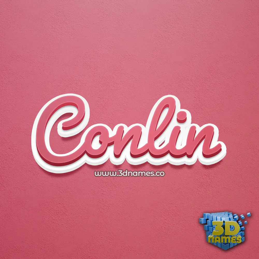 conlin in Red Scribble style - 3D name wallpaper
