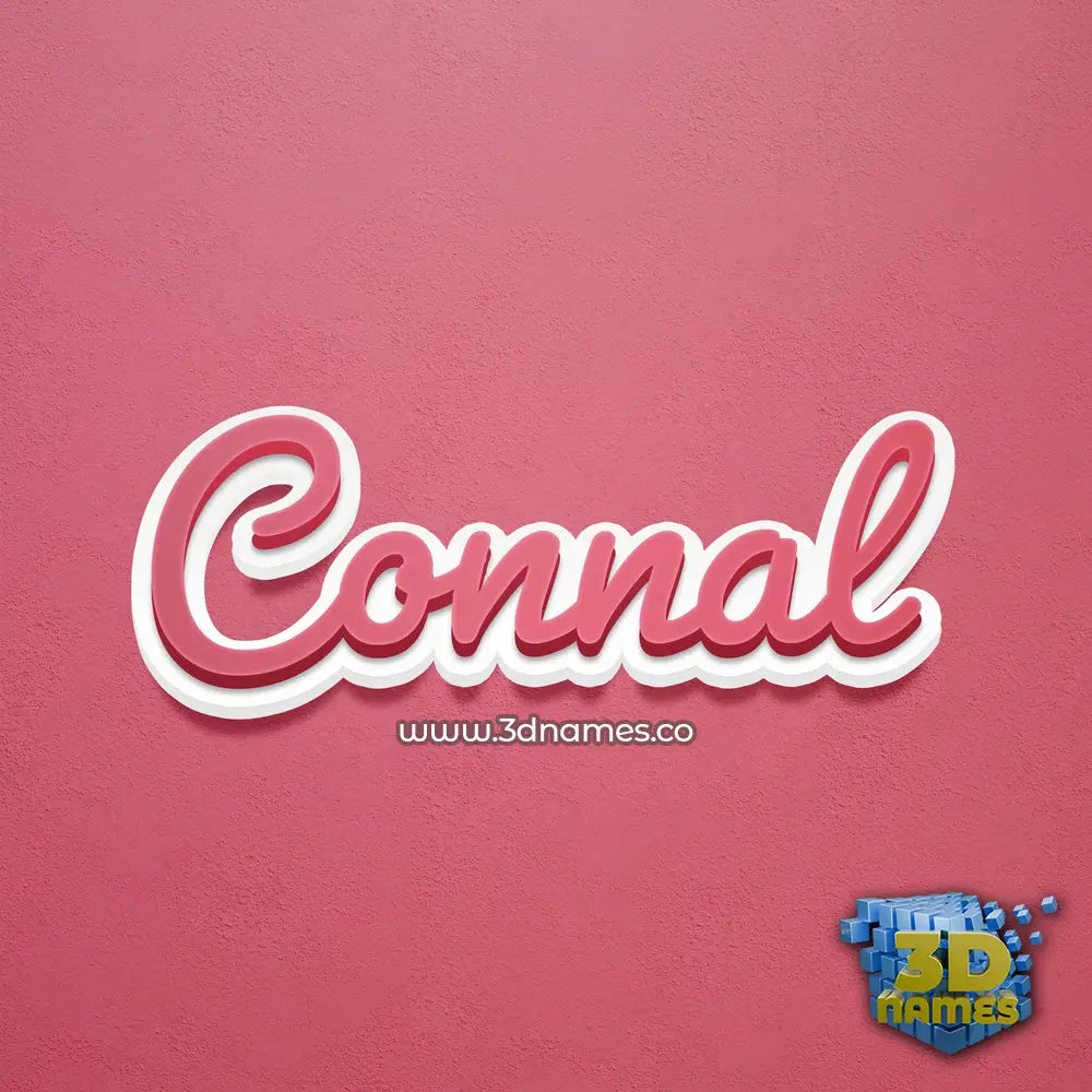 connal in Red Scribble style - 3D name wallpaper