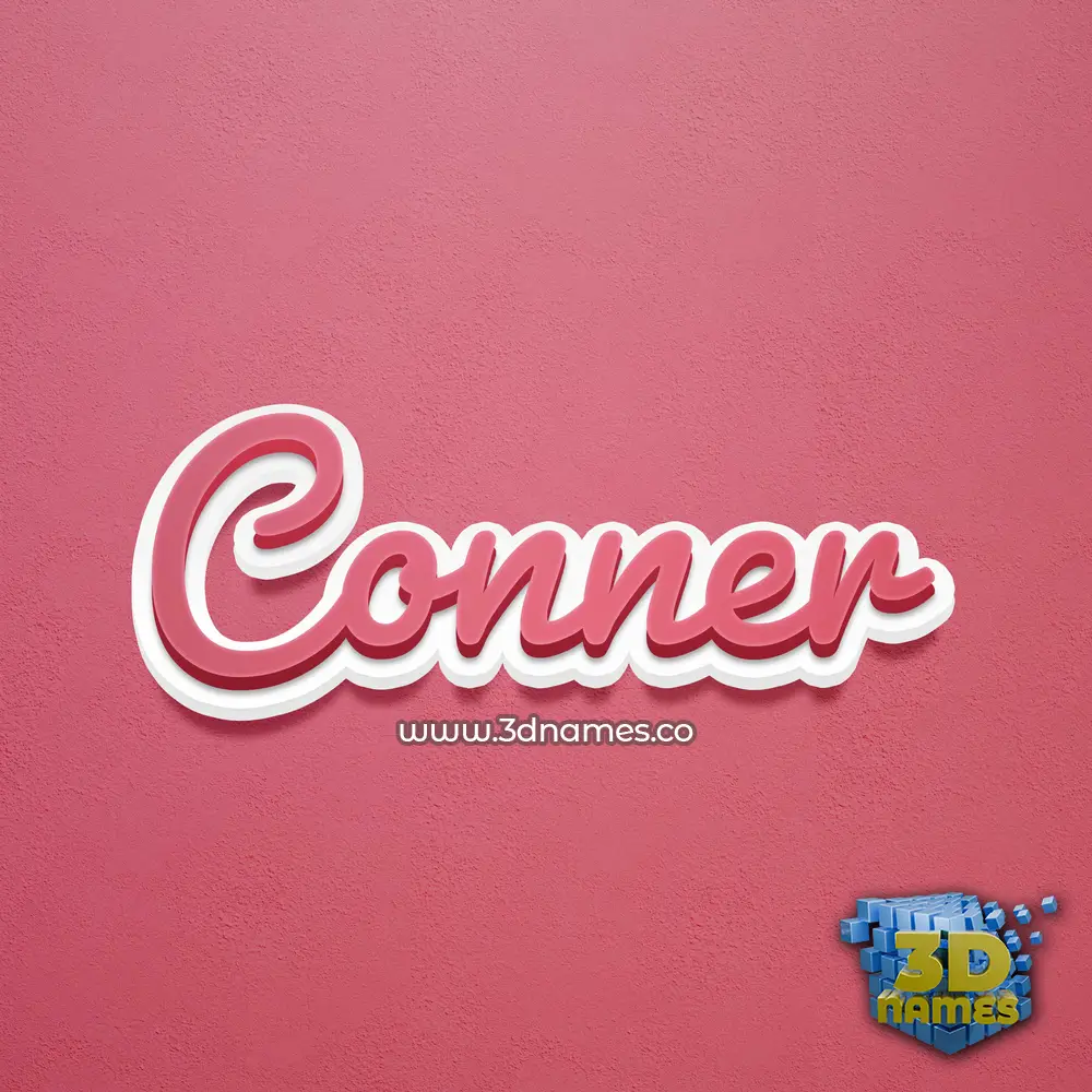 conner in Red Scribble style - 3D name wallpaper