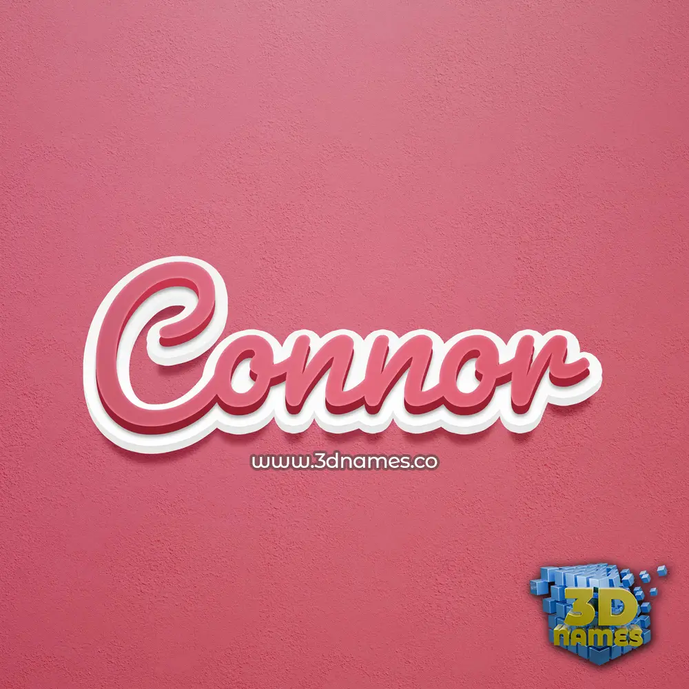 connor in Red Scribble style - 3D name wallpaper