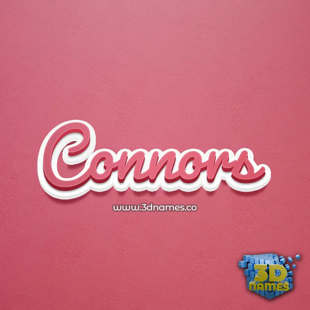 connors in Red Scribble style - 3D name wallpaper